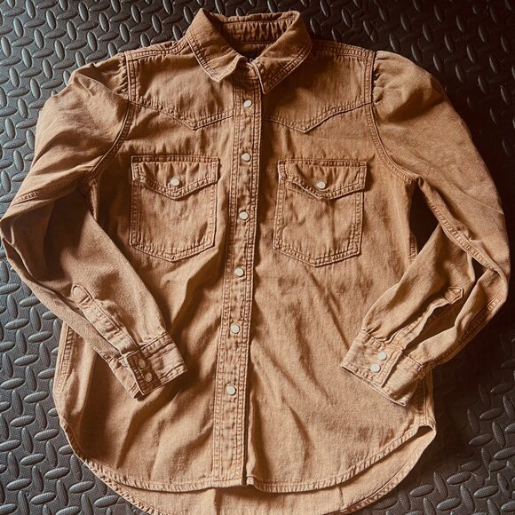 Brown Denim Western Shirt sz S - Picture 1 of 5
